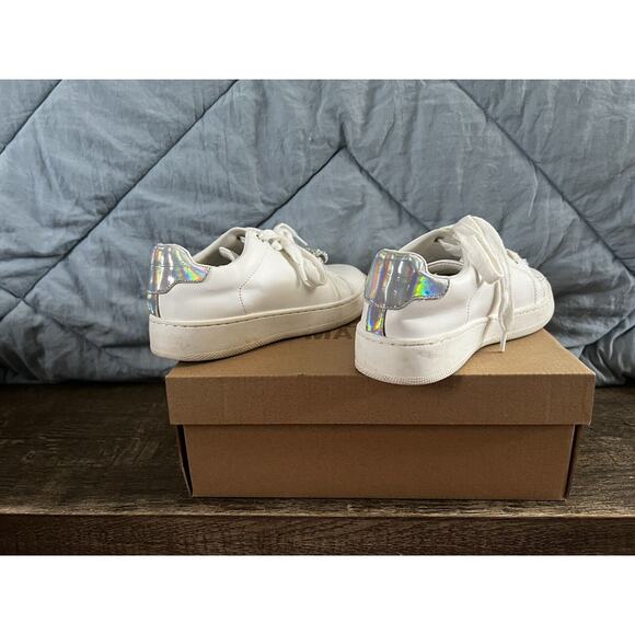 Steve Madden White Jisla Tennis Shoes Girls size 1 - Picture 4 of 6